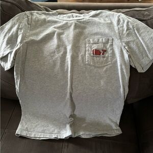 Gray Vineyard Vines boys football tshirt